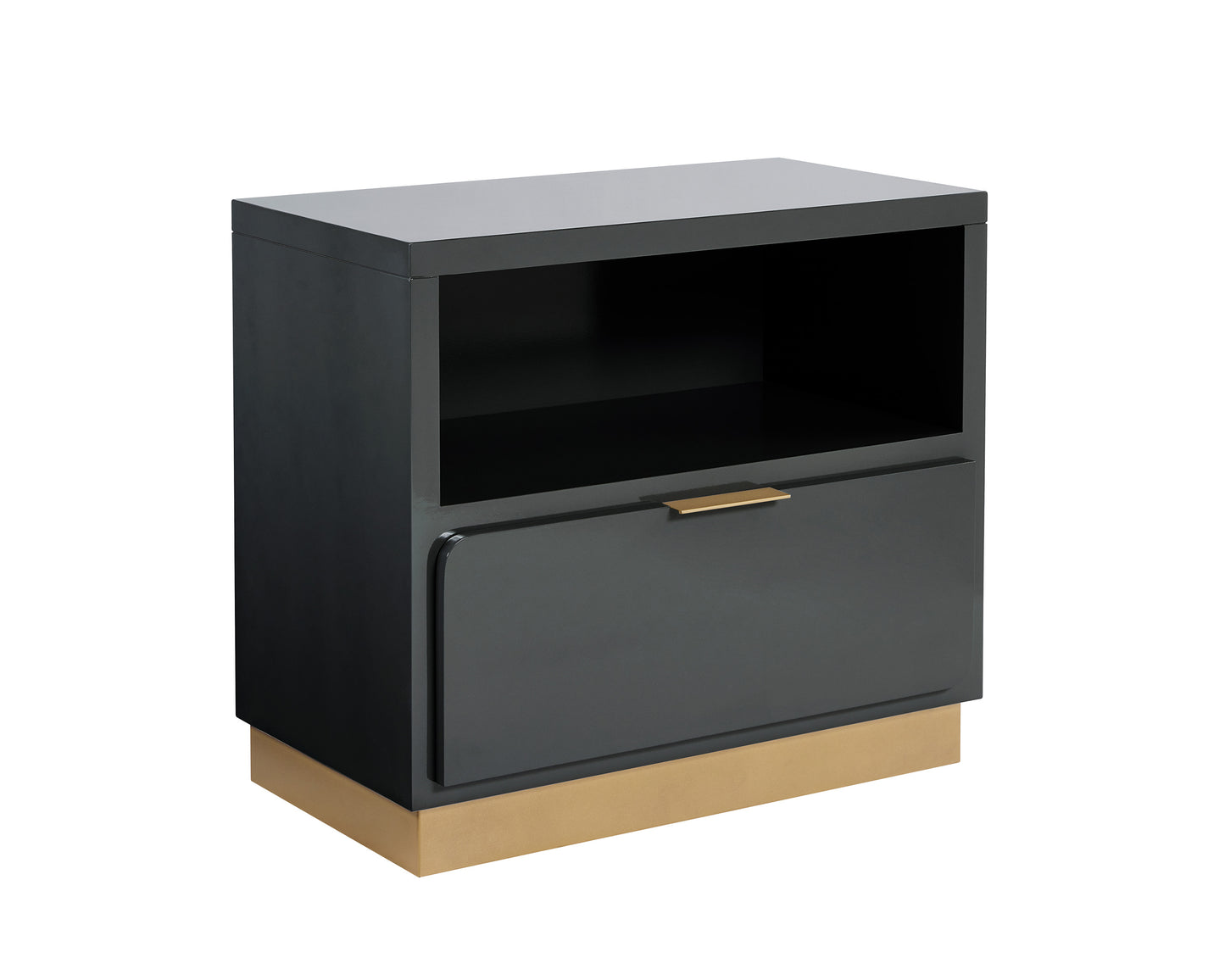 NAHLA JENKINS NIGHTSTAND - HIGH GLOSS GREY