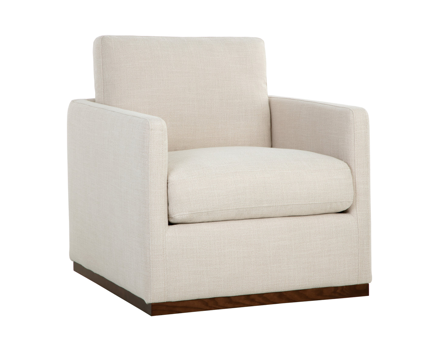 NAHLA PORTMAN SWIVEL LOUNGE CHAIR - EFFIE LINEN