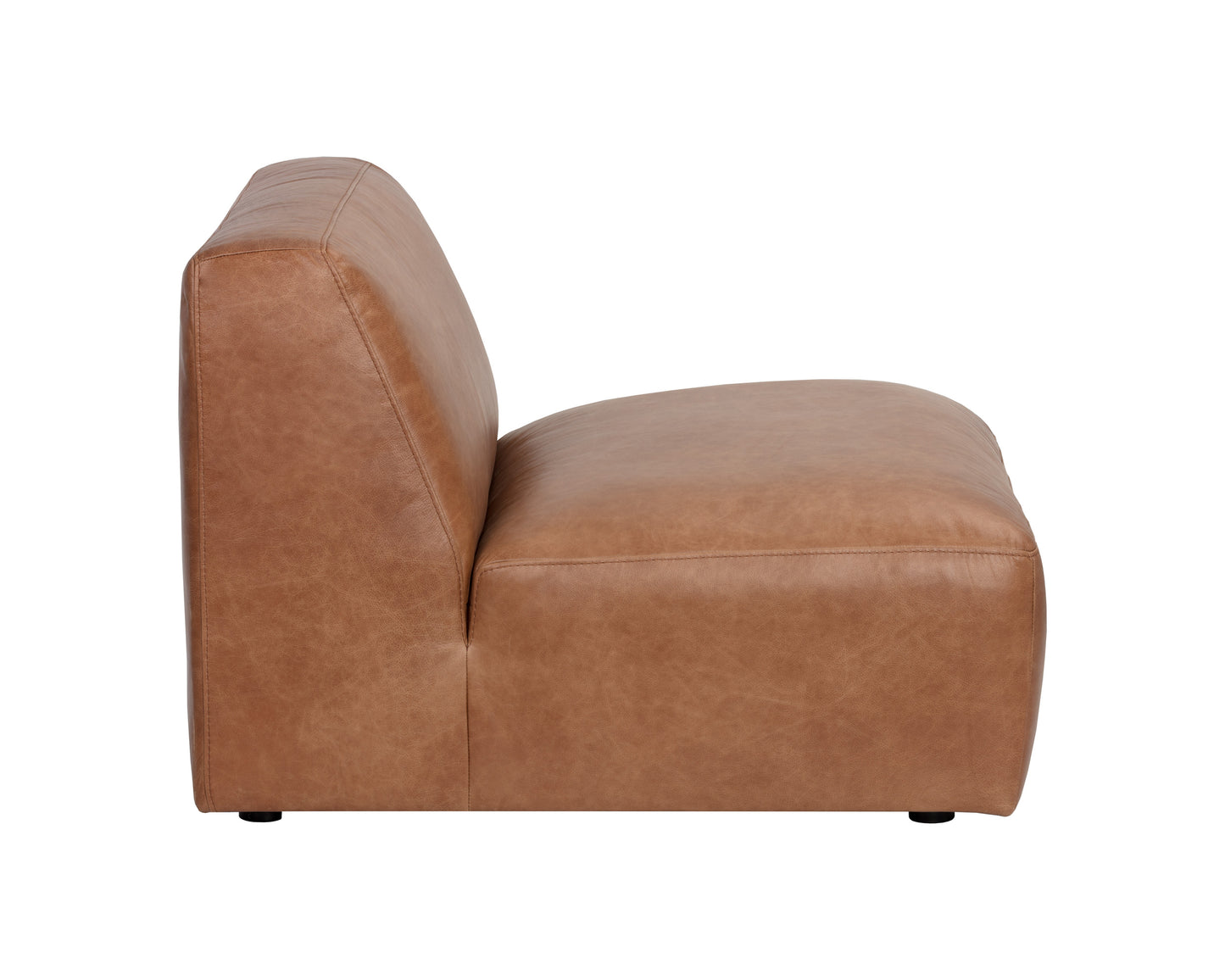 NAHLA WATSON MODULAR - ARMLESS CHAIR - MARSEILLE CAMEL LEATHER