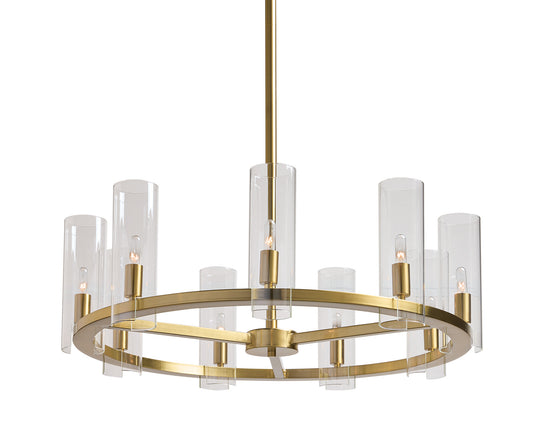 NAHLA CLARABELLE CHANDELIER - SMALL - BRASS