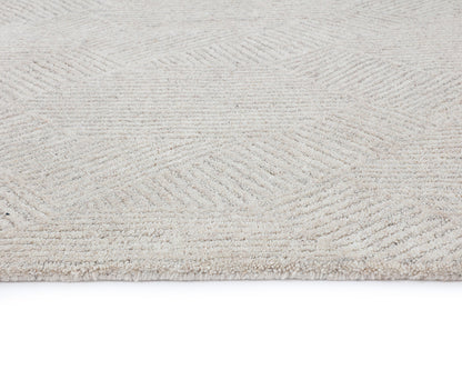 NAHLA CALAIS HAND-TUFTED RUG - OATMEAL / GREY - 10' X 14'