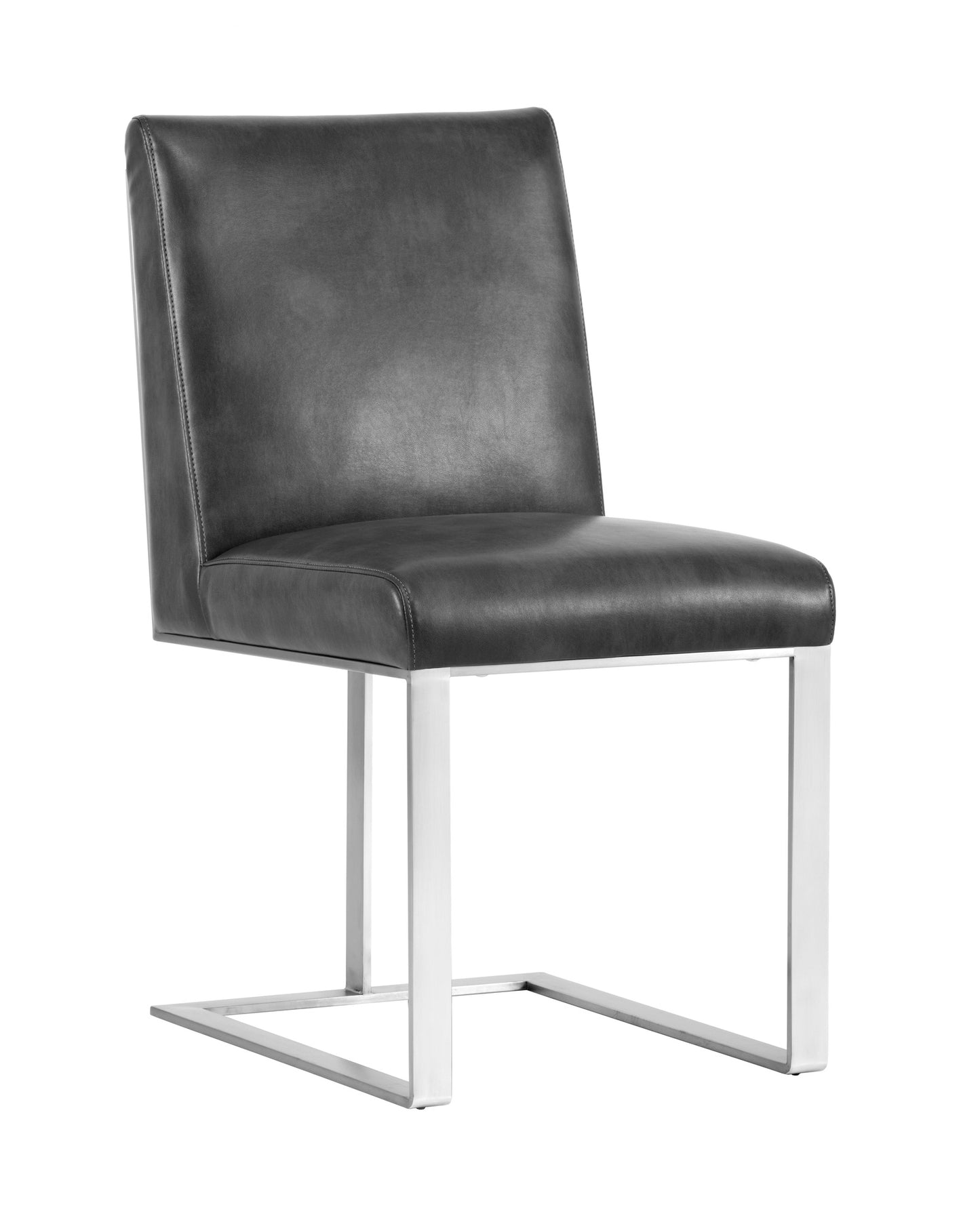 NAHLA DEAN DINING CHAIR - STAINLESS STEEL - CANTINA MAGNETITE