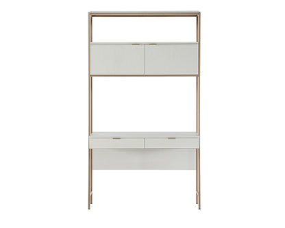 NAHLA AMBROSE MODULAR WALL DESK - CHAMPAGNE GOLD - CREAM