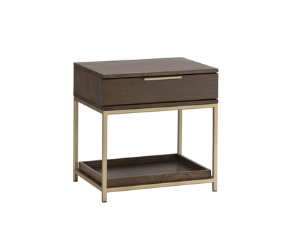 NAHLA REBEL NIGHTSTAND - SMALL - GOLD - RAW UMBER