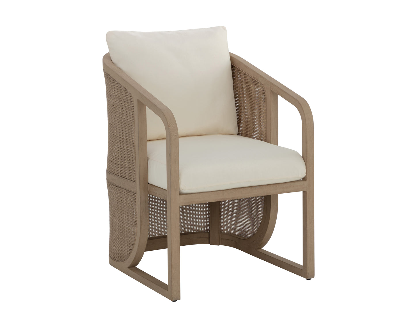 NAHLA PALERMO DINING CHAIR - DRIFT BROWN - STINSON CREAM