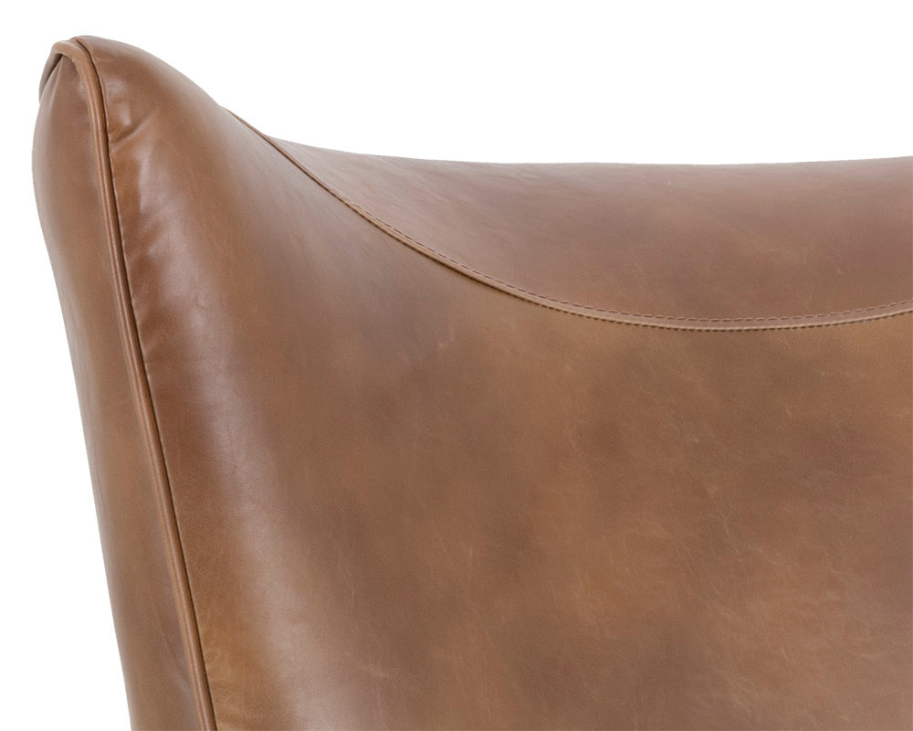 NAHLA LUTHER LOUNGE CHAIR - TOBACCO TAN