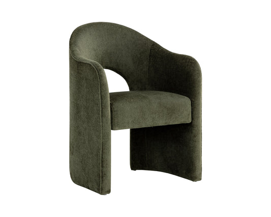 NAHLA ANAYA DINING ARMCHAIR - BERGEN OLIVE