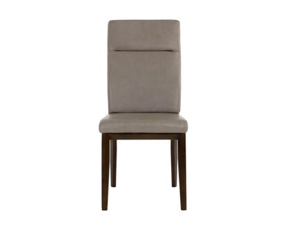 NAHLA CASHEL DINING CHAIR - ALPINE GREY LEATHER