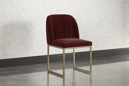 NAHLA NEVIN DINING CHAIR - MERLOT