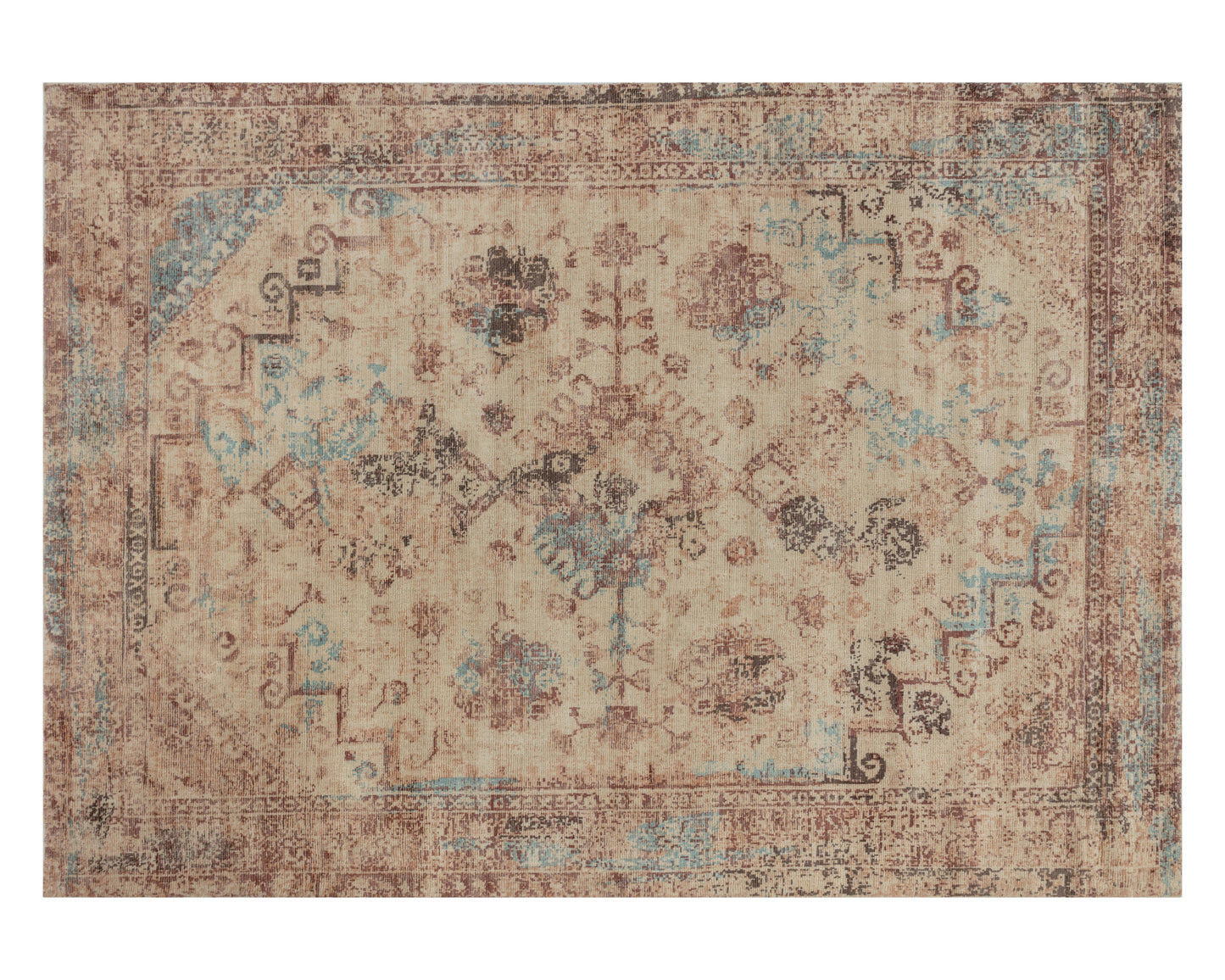 NAHLA ZAGORA LOOM-KNOTTED RUG - RUST - 10' X 14'