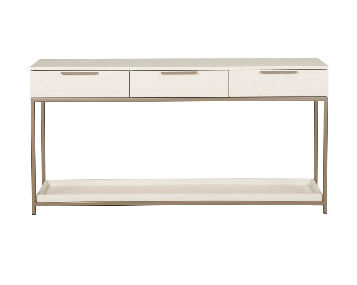 NAHLA REBEL CONSOLE TABLE WITH DRAWERS - CHAMPAGNE GOLD - CREAM