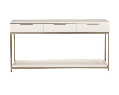 NAHLA REBEL CONSOLE TABLE WITH DRAWERS - CHAMPAGNE GOLD - CREAM