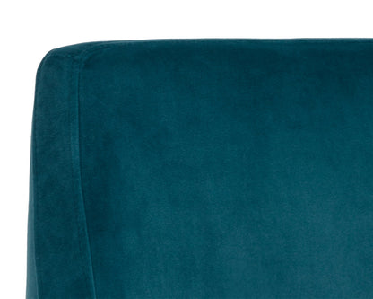 NAHLA ADELAIDE DINING ARMCHAIR - TIMELESS TEAL