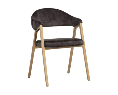 NAHLA BURGOS DINING ARMCHAIR - NONO SHITAKE