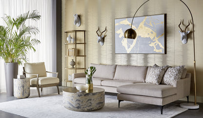 NAHLA VERN FLOOR LAMP - BRASS