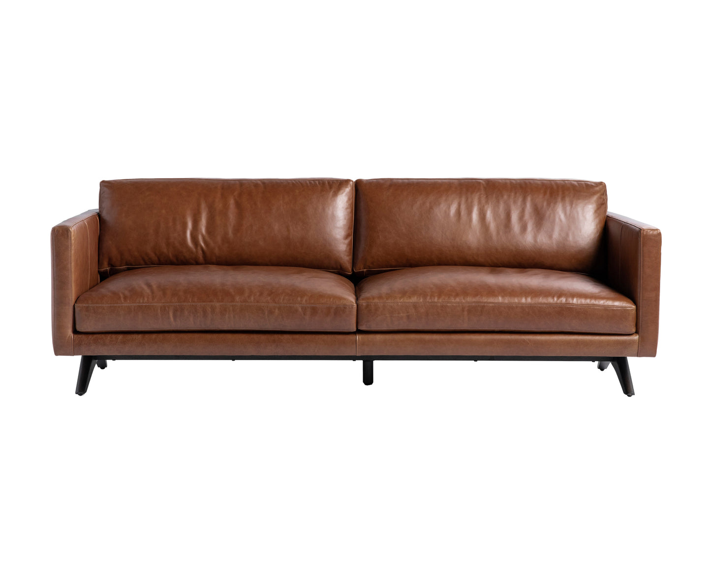 NAHLA ROGERS SOFA - SHALIMAR TOBACCO LEATHER