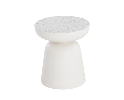 NAHLA LUCIDA END TABLE - TERRAZZO