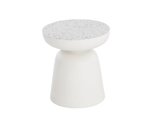 NAHLA LUCIDA END TABLE - TERRAZZO