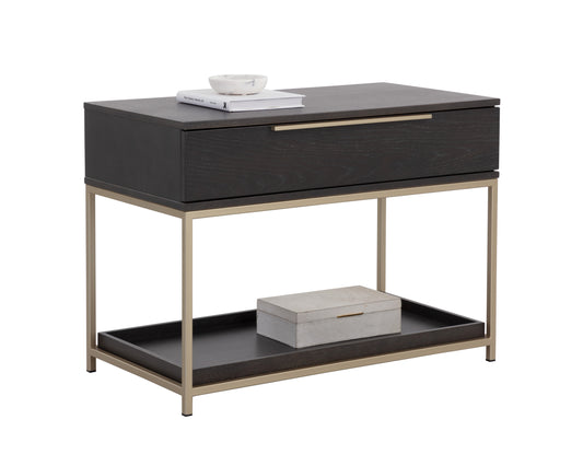 NAHLA REBEL NIGHTSTAND - LARGE - GOLD - CHARCOAL GREY