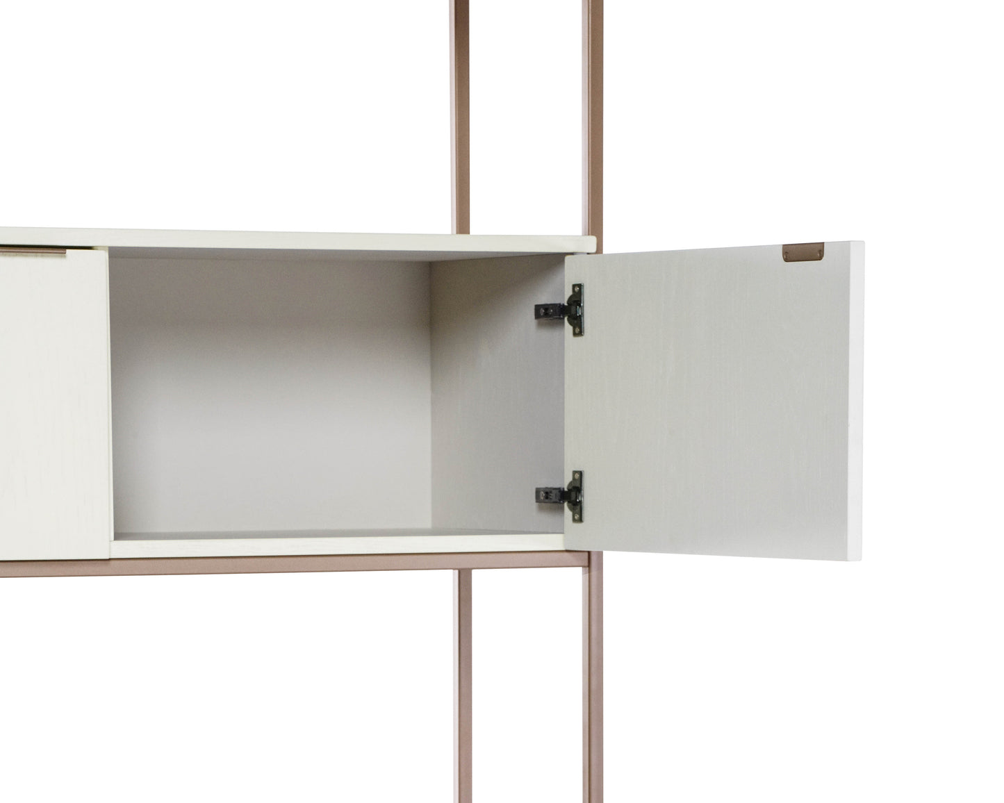 NAHLA AMBROSE MODULAR WALL DESK - CHAMPAGNE GOLD - CREAM