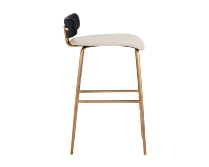 NAHLA LORELEI COUNTER STOOL - DILLON CREAM / DILLON BLACK