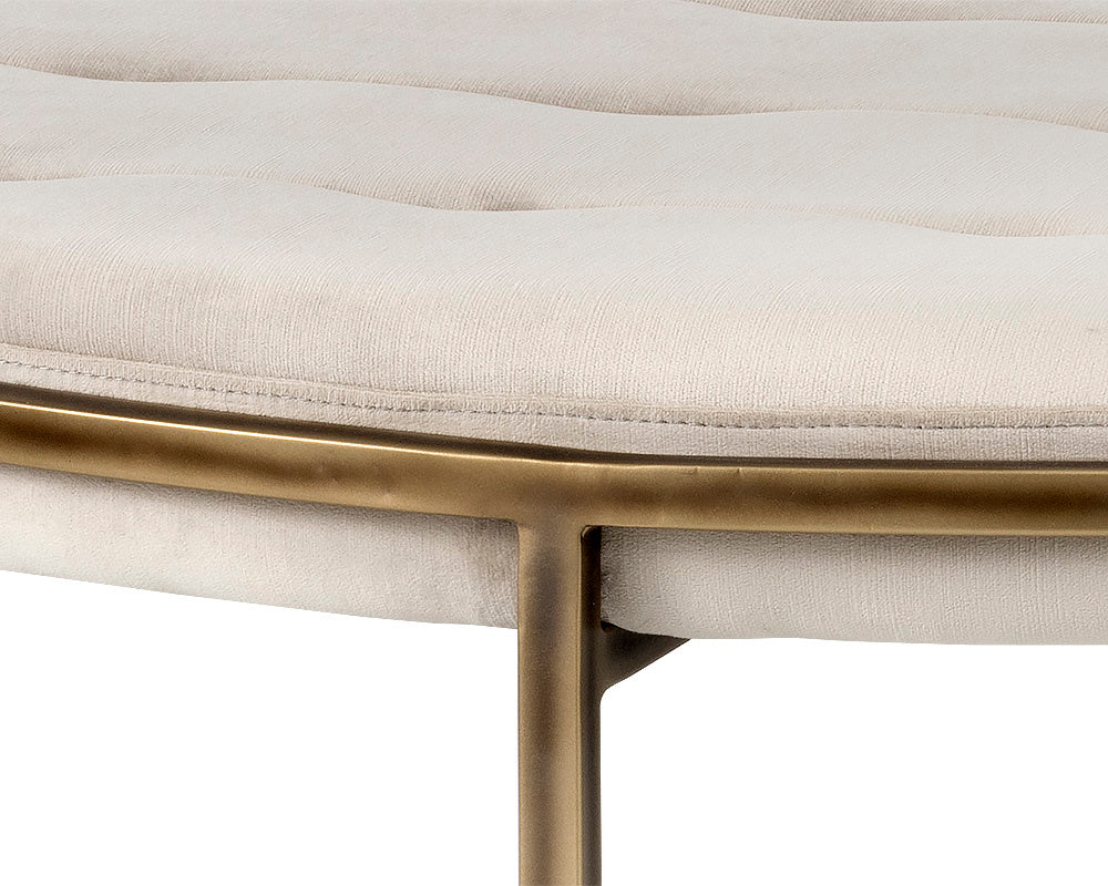 NAHLA ETHEL OTTOMAN - ROUND - PICCOLO PROSECCO