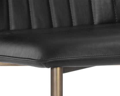 NAHLA CLINTON DINING CHAIR - BRONZE - BRAVO BLACK