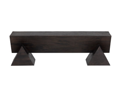 NAHLA GREGOR BENCH - DARK BROWN