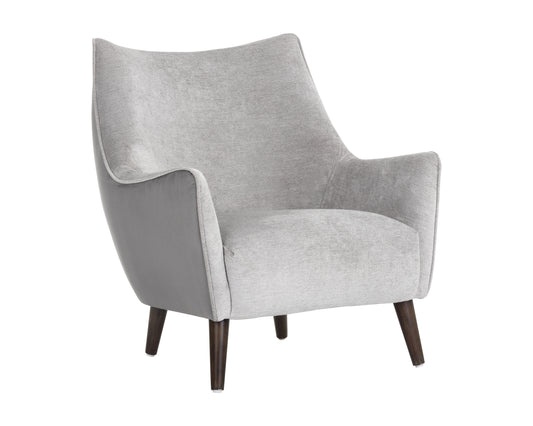 NAHLA SORREL LOUNGE CHAIR - POLO CLUB STONE / ANTONIO CHARCOAL