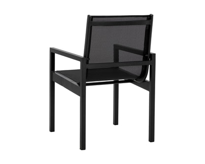 NAHLA MERANO DINING ARMCHAIR - BLACK