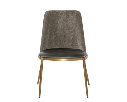 NAHLA DOVER DINING CHAIR - BRAVO PORTABELLA / SPARROW GREY