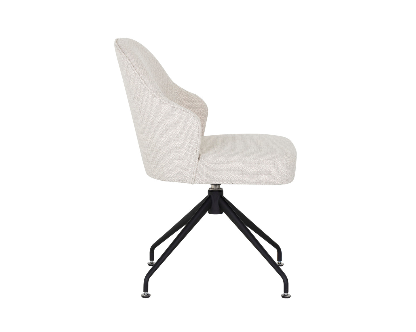 NAHLA BRETTA SWIVEL DINING CHAIR - MOTO STUCCO