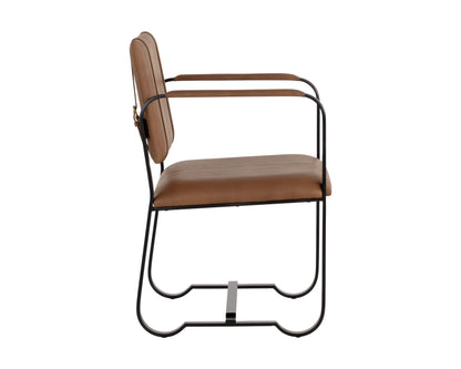 NAHLA GARRETT OFFICE CHAIR - COGNAC LEATHER