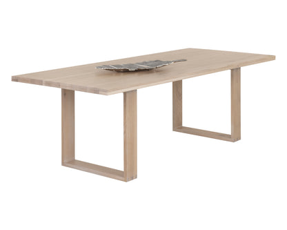 NAHLA THANUS DINING TABLE - LIGHT OAK - 94.5"