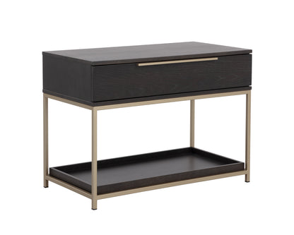 NAHLA REBEL NIGHTSTAND - LARGE - GOLD - CHARCOAL GREY