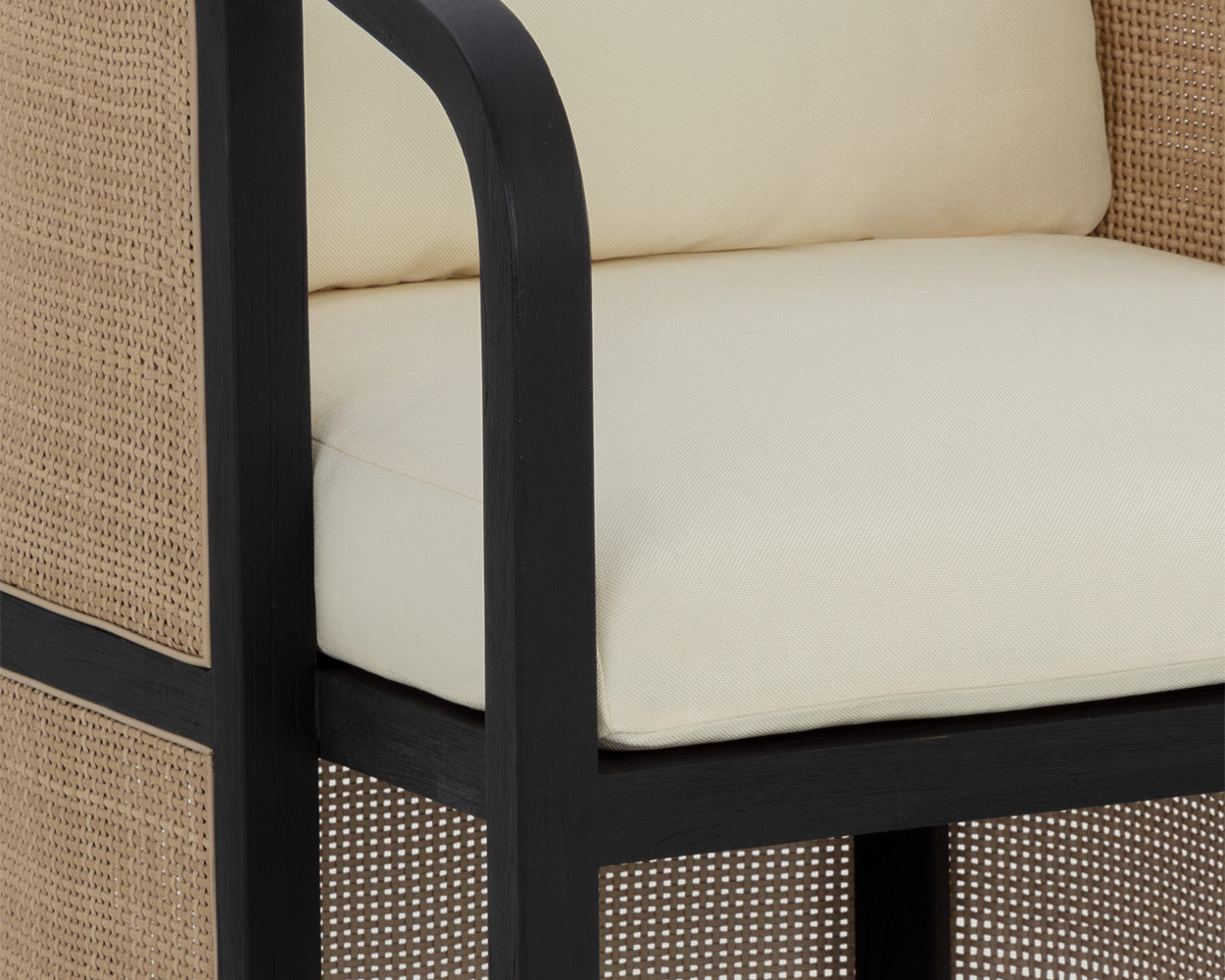 NAHLA PALERMO DINING CHAIR - CHARCOAL - STINSON CREAM