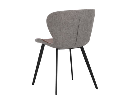 NAHLA ARABELLA DINING CHAIR - BRAVO COGNAC / NOVEMBER GREY