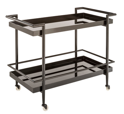 NAHLA LIVINGSTON BAR CART - BLACK