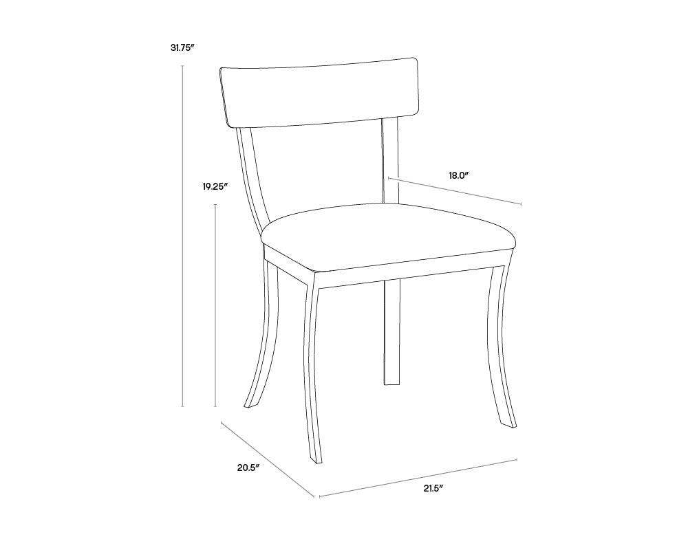 NAHLA MAIDEN DINING CHAIR - WHITE