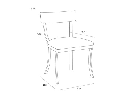 NAHLA MAIDEN DINING CHAIR - WHITE