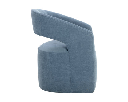 NAHLA LLORET WHEELED DINING ARMCHAIR - DANNY ICEBERG