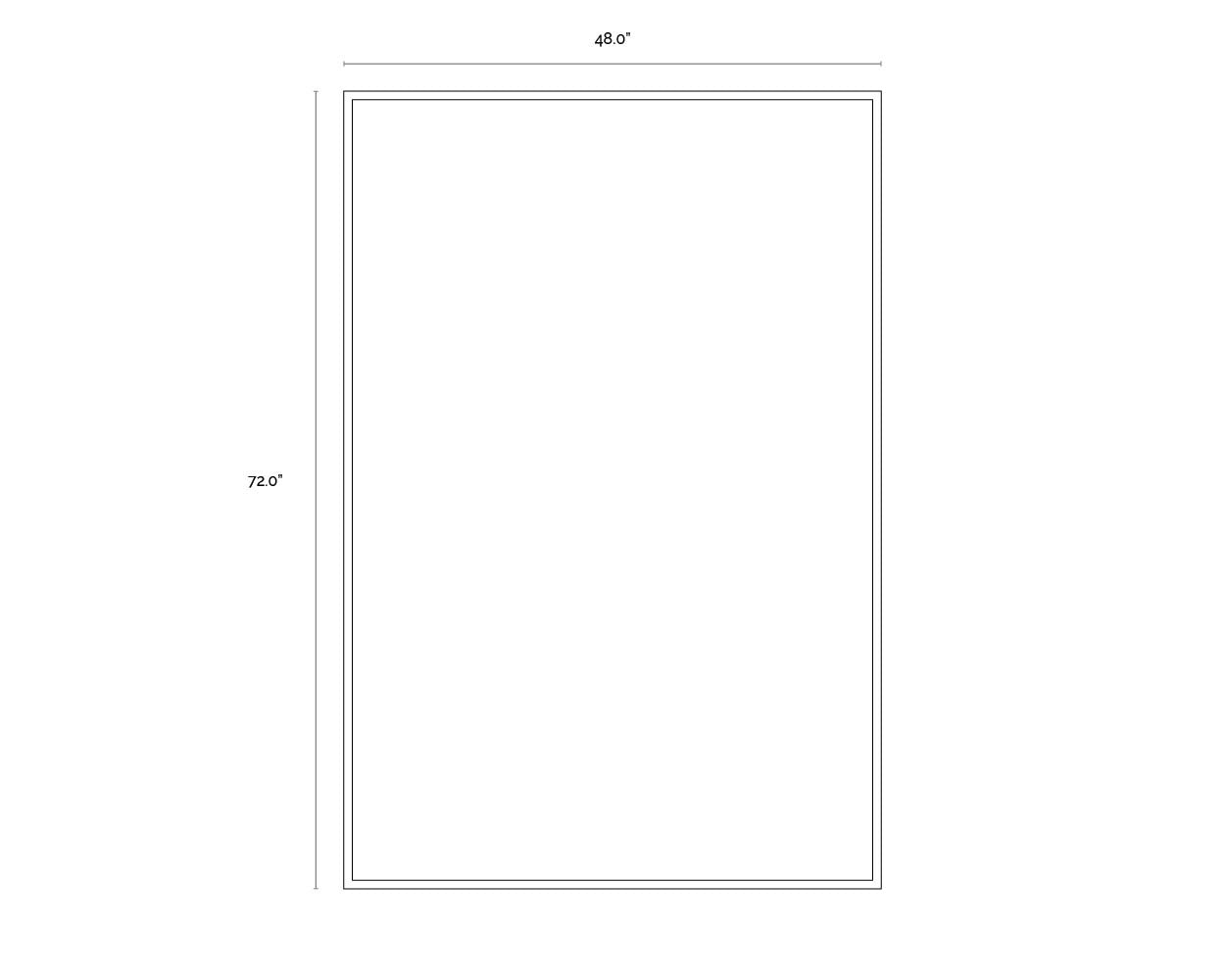 NAHLA SKETCH PAD - 48" X 72" - GOLD FLOATER FRAME