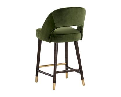 NAHLA MONAE COUNTER STOOL - MOSS GREEN