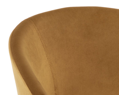 NAHLA THATCHER DINING ARMCHAIR - BLACK - GOLD SKY