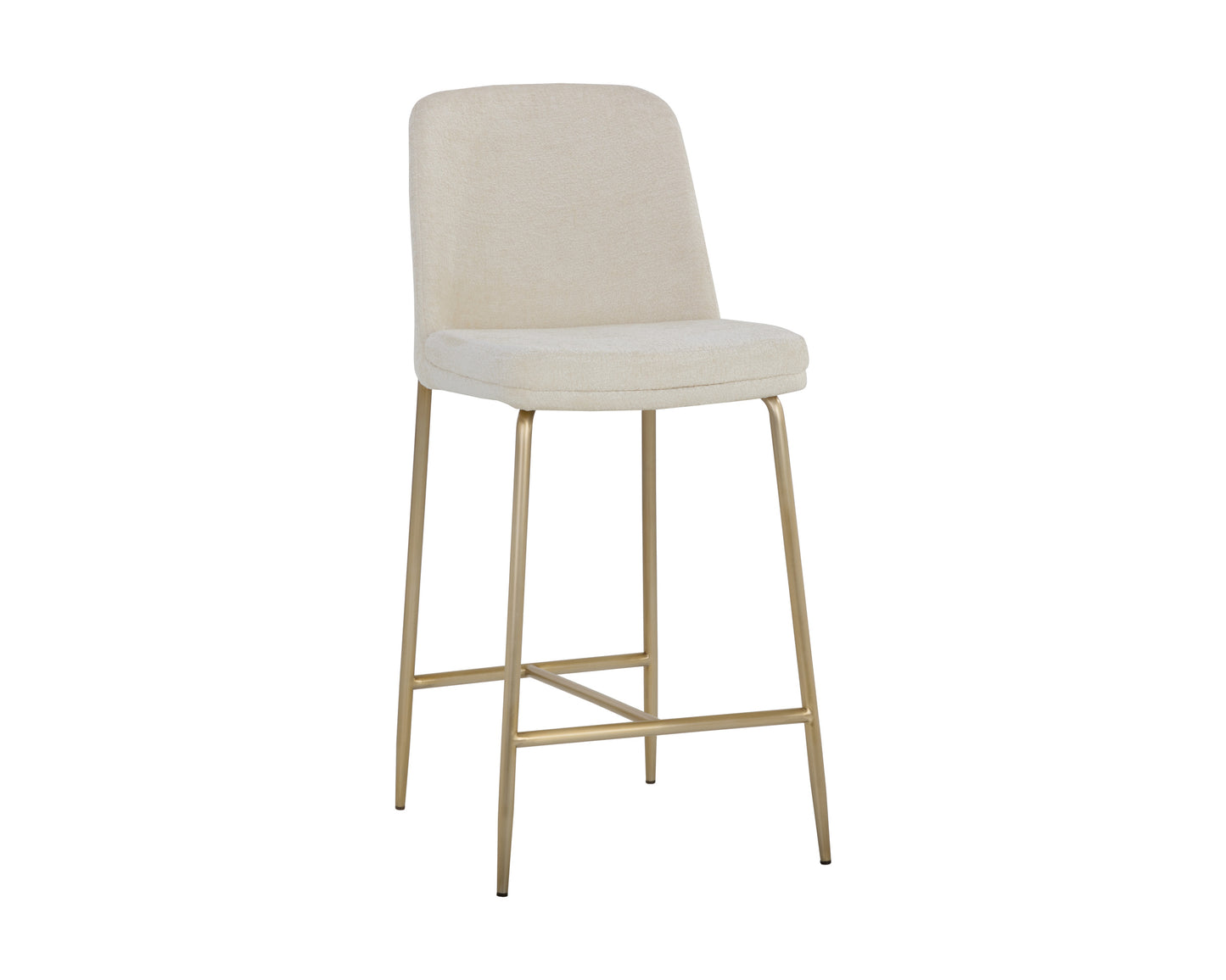 NAHLA ZEKE COUNTER STOOL - ANTIQUE BRASS - BERGEN IVORY