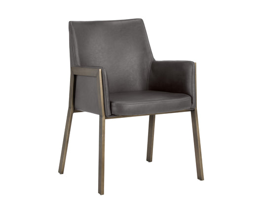 NAHLA BERNADETTE DINING ARMCHAIR - KENDALL GREY