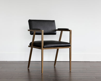 NAHLA VENTOUZ DINING ARMCHAIR - VINTAGE BLACK