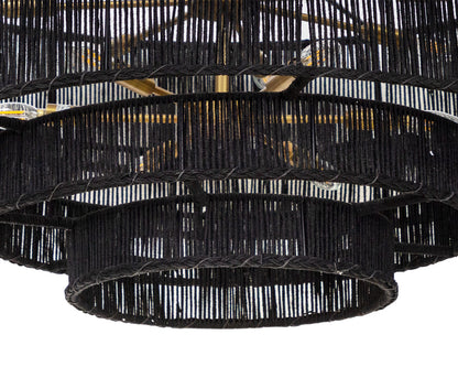 NAHLA LUMINA CHANDELIER - BLACK JUTE