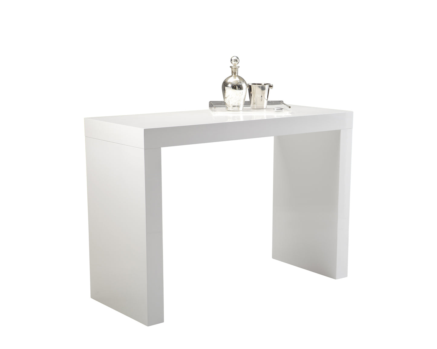 NAHLA FARO BAR TABLE - HIGH GLOSS WHITE