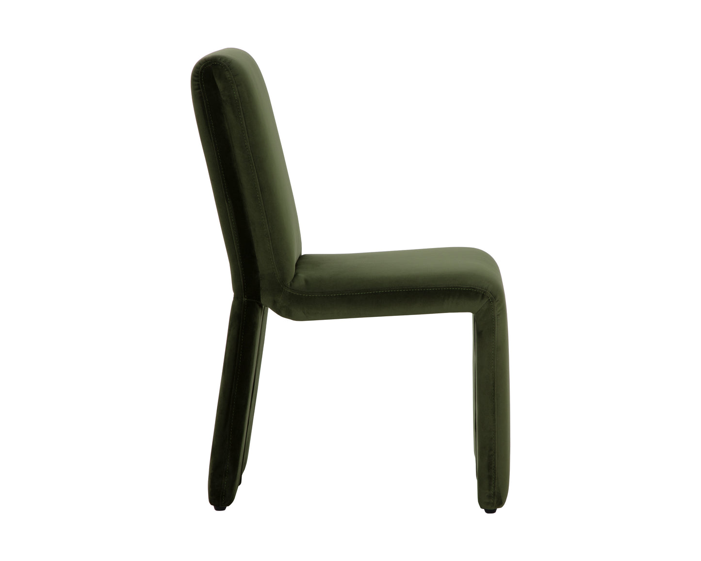 NAHLA CASCATA DINING CHAIR - MOSS GREEN